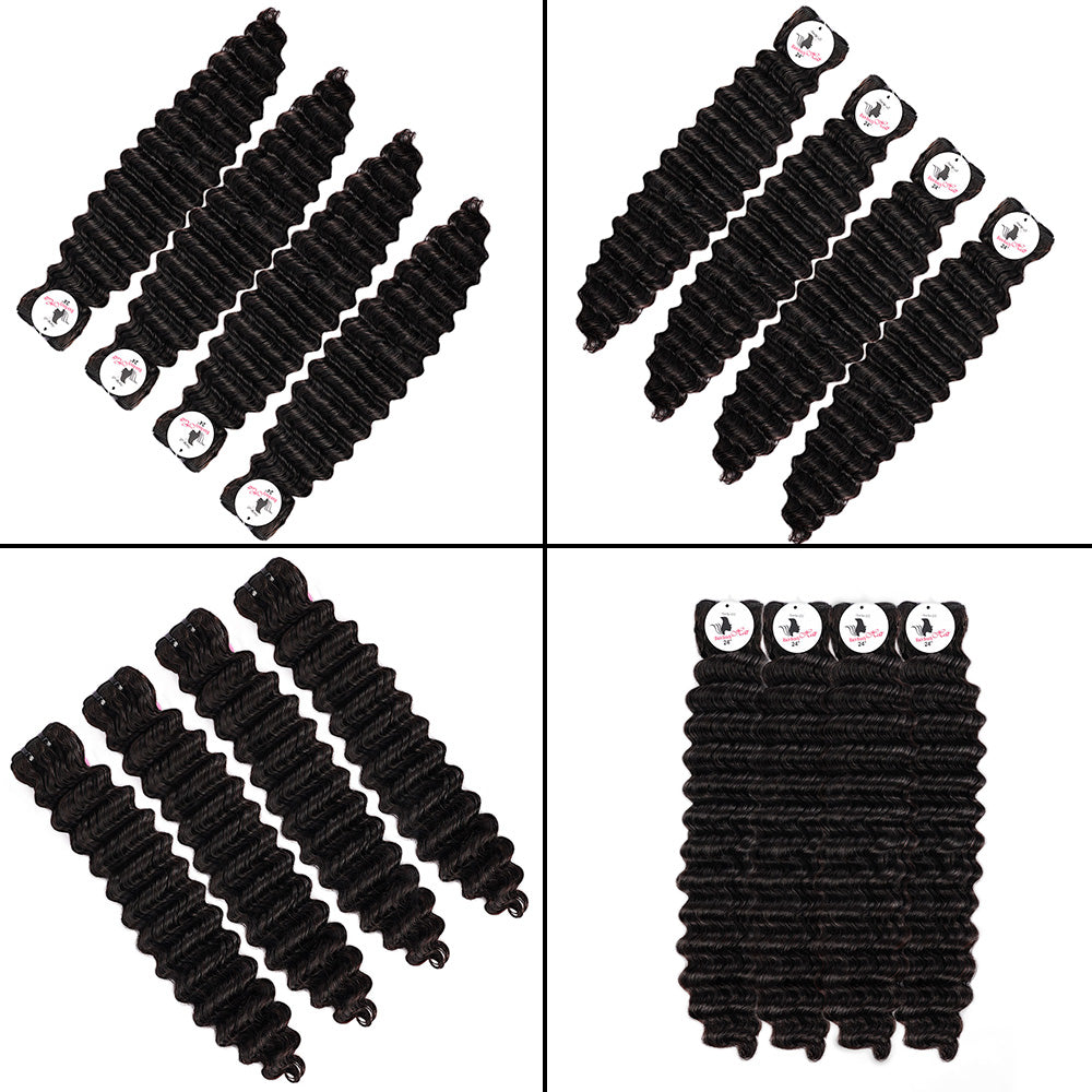 Black Beauty Hair Deep Wave Remy Hair Human Hair Bundles SDD BUNDELS 4 Bundles