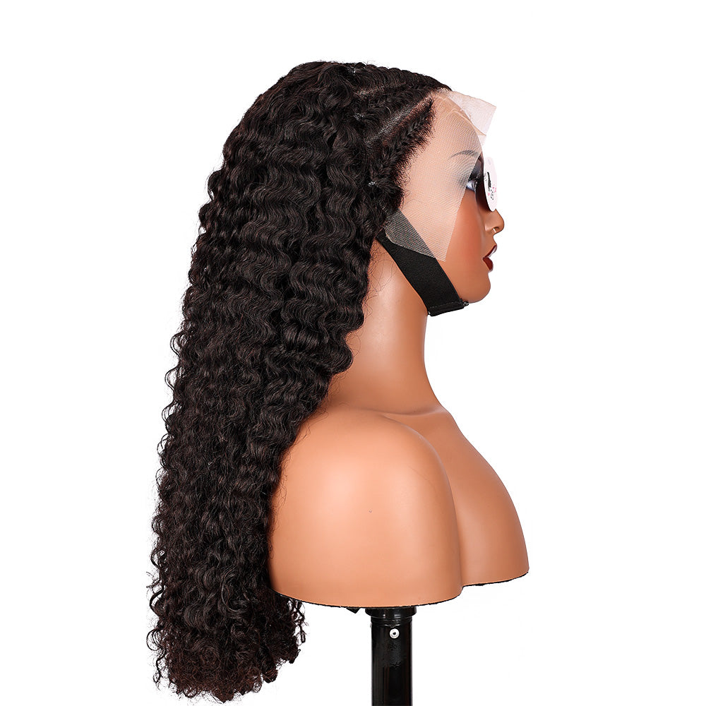 Black Beauty Hair13×4 SDD  Fumi  transparent lace Frontal Wig Vietnam raw hair SDD romance curl braid natural color