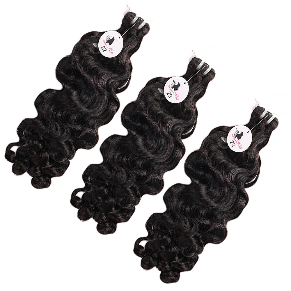 Black Beauty Hair bouncy india  raw hair natural color bundle Human Hair Bundles SDD BUNDELS 3 Bundles