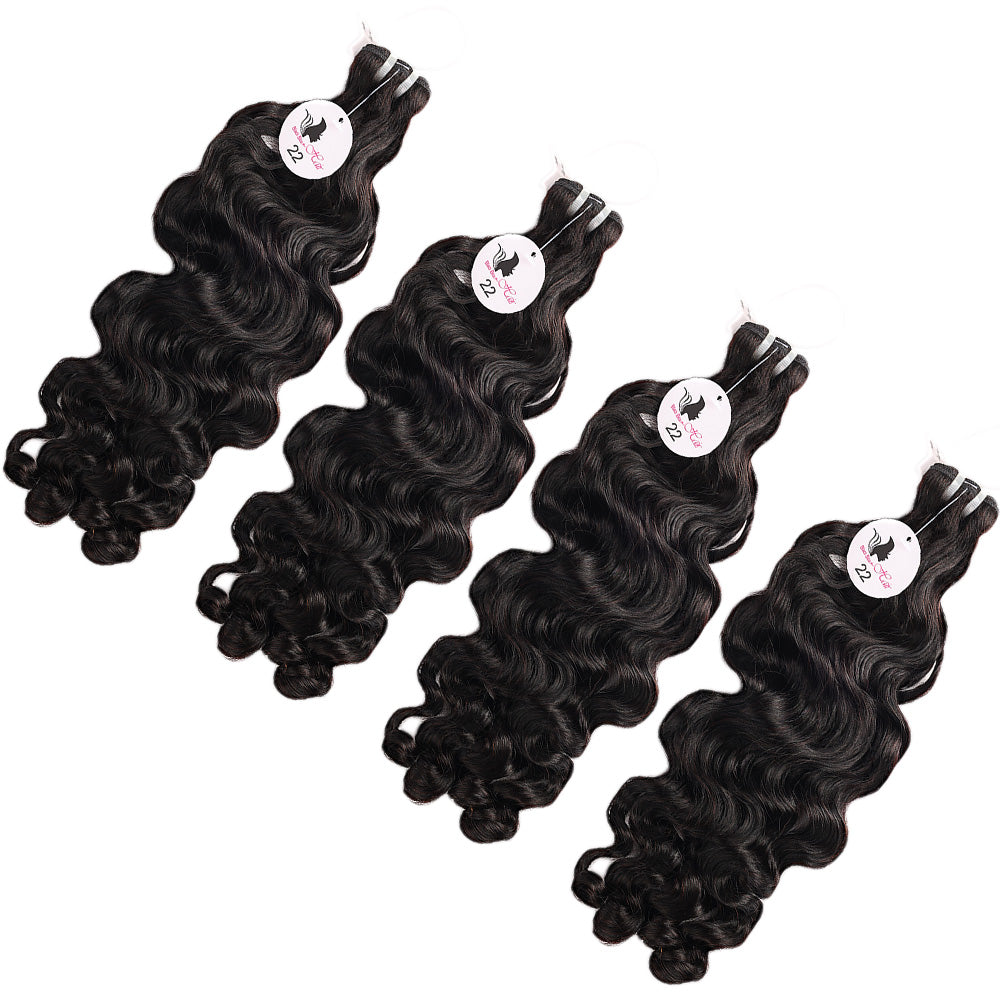 Black Beauty Hair bouncy india raw hair natural color bundle Human Hair Bundles SDD BUNDELS 4 Bundles