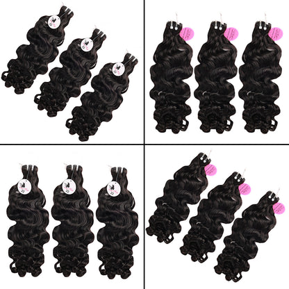 Black Beauty Hair bouncy india  raw hair natural color bundle Human Hair Bundles SDD BUNDELS 3 Bundles