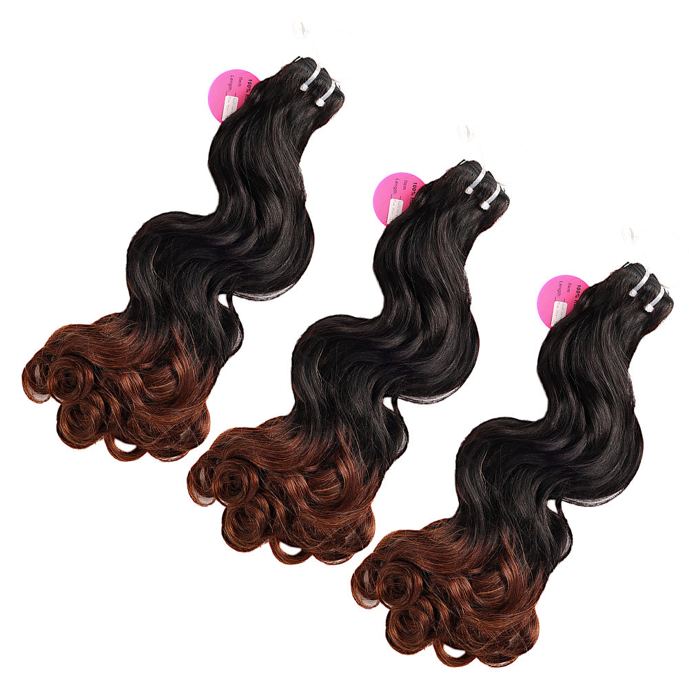 Black Beauty Hair Vietnam raw hair SDD  bouncy black and brown color bundle