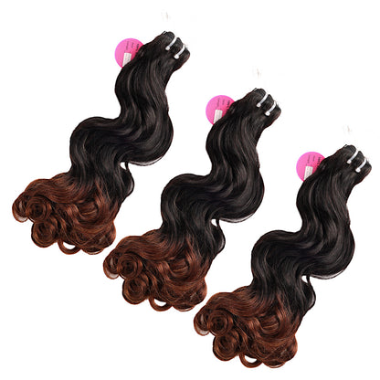 Black Beauty Hair Vietnam raw hair SDD  bouncy black and brown color bundle