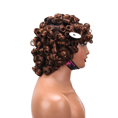 BlackbeautyHair Pixie Cut Wig Funmi WigMireille Coily CurlT1B/4#