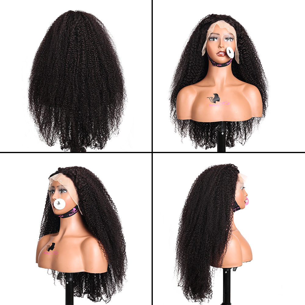 Black Beauty Hair 13X4 LACE Raw Hair SDD 350% Density Funmi Wig Kinky Curly Wig
