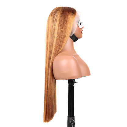 Black Beauty Hair 13X4 SDD  Straight Highlight Lace Front Human Hair 300% Density