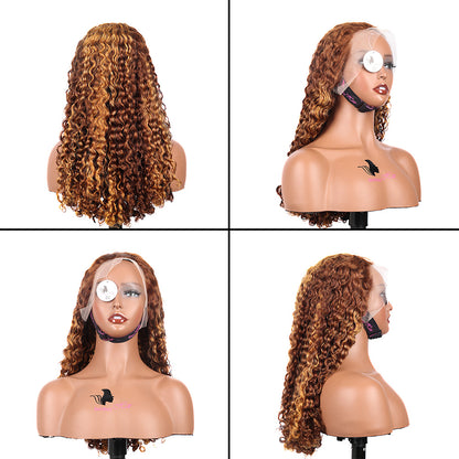 Black Beauty Hair 250% Density Piano Color 13x4 Lace Frontal  Human Hair Wigs for Women Romance Curl  Remy Human Hair Wigs