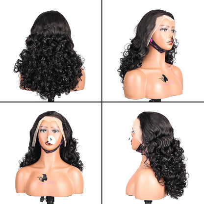 Black Beauty Hair 13X4 LACE Raw Hair SDD 350% DensityFunmi WigNaturaBouncy