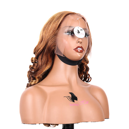 Black Beauty Hair Bouncy Loose Wave 13x4 Lace Front Wig 100% Human Hair Pre-Plucked  Vietnamese real hair Hair Transparent Lace For Women