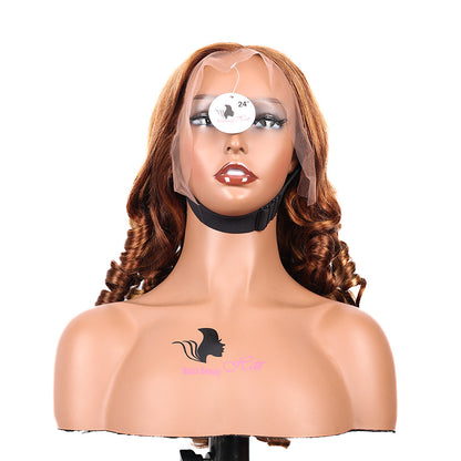 Black Beauty Hair Bouncy Loose Wave 13x4 Lace Front Wig 100% Human Hair Pre-Plucked  Vietnamese real hair Hair Transparent Lace For Women