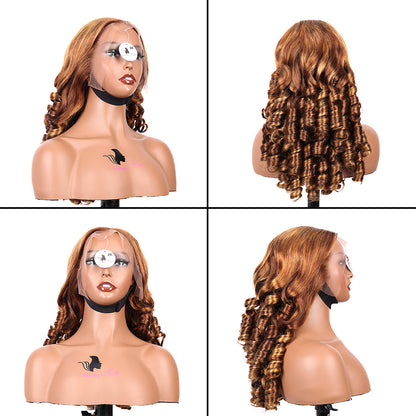 Black Beauty Hair Bouncy Loose Wave 13x4 Lace Front Wig 100% Human Hair Pre-Plucked  Vietnamese real hair Hair Transparent Lace For Women