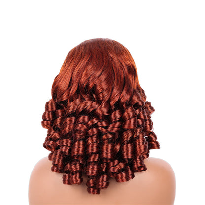 Black Beauty Hair Redish Brown Bouncy  Loose Wave 13x4 Lace Front Wig 100% Human Hair Pre-Plucked  Vietnamese real hair Hair Transparent Lace For Women