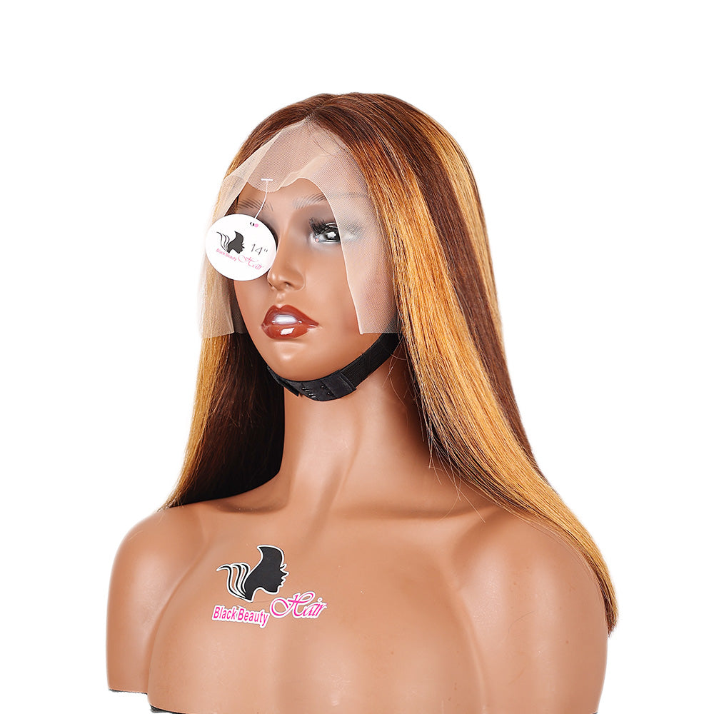 Black Beauty Hair  TikTok Instagram Facebook Fan Exclusive 13X4 DD Straight Highlight Lace Front Human Hair