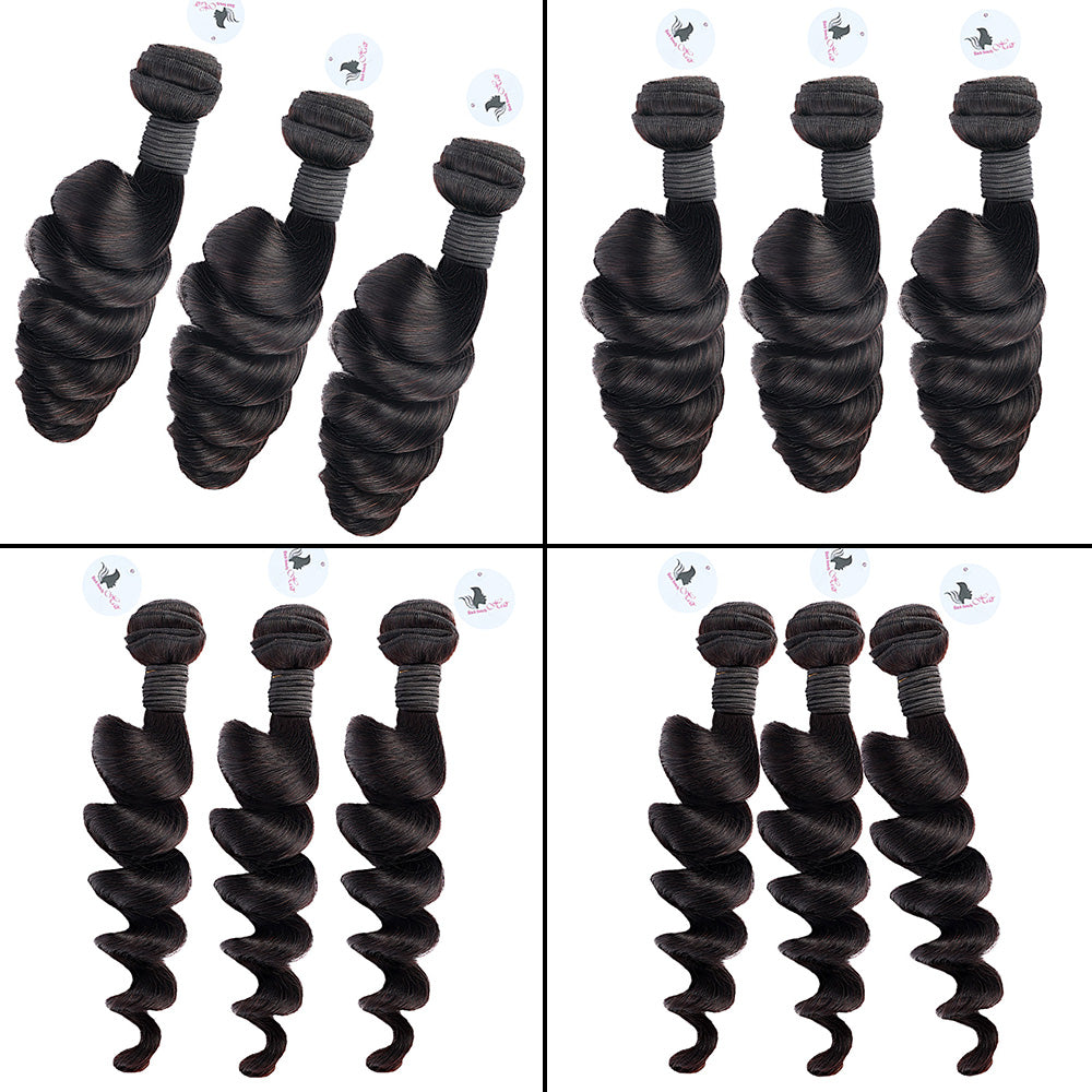 Black Beauty Hair Vietnam raw hair loose deep wave natural color bundle 3 bundle