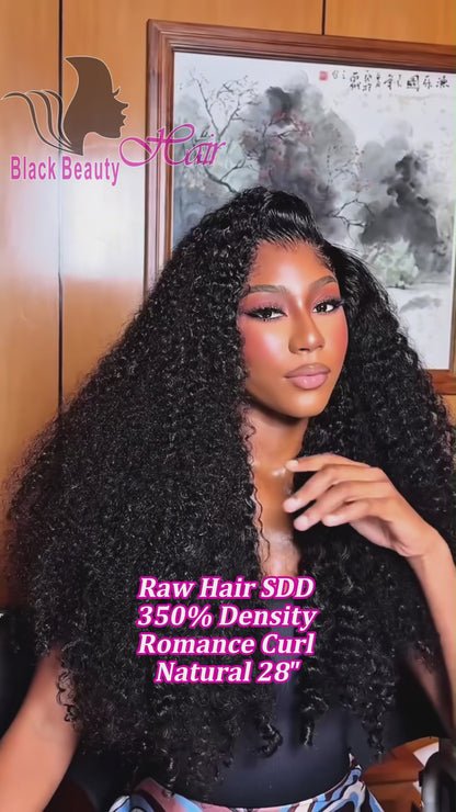 BlackBeautyHair 13×4 transparent lace frontal Vietnam Raw hair SDD Funmi Romance natural black wig